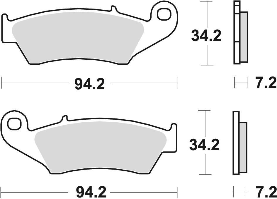 Trw Zf Klocki Hamulcowe Kh185 Kh389 Sinter Offroad Honda Xl 125 03-08, Xr 4