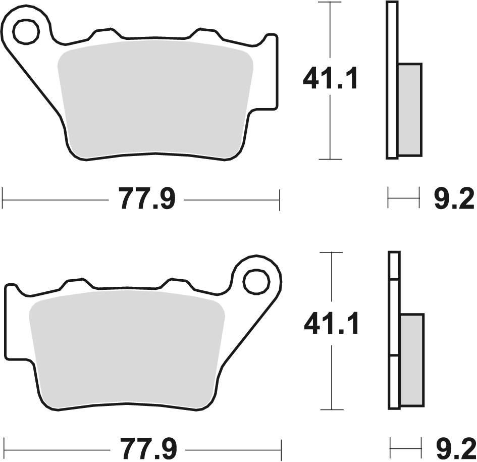 Trw Zf Klocki Hamulcowe Kh208 Sinter Offroad Aprilia Pegaso 650 01-10, Etv1