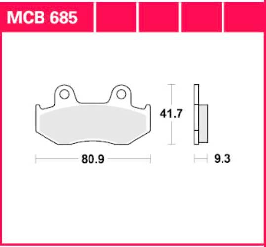 Trw Zf Klocki Hamulcowe Kh411 Organic Honda Ch 125 Spacy 94-99, Ps 125 07-1