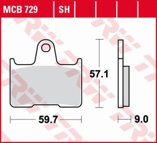 Trw Zf Klocki Hamulcowe Kh254 Organic Suzuki Gsxr 600 04-05, Gsf 650 05-06