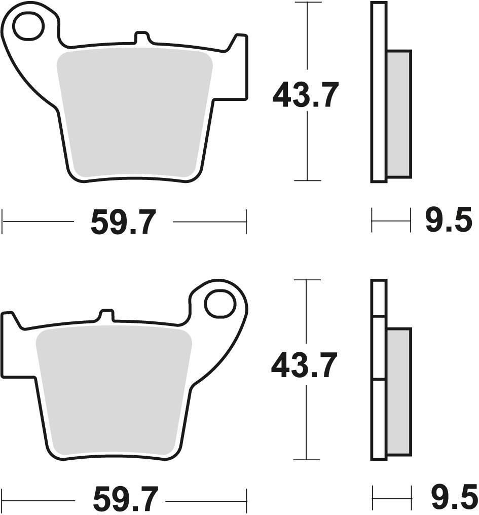 Trw Zf Klocki Hamulcowe Kh346 Sinter Offroad Honda Crf 250 04-, Crf 450 02-