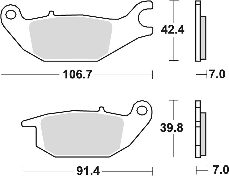 Trw Zf Klocki Hamulcowe Kh343 Organic Honda Cbr 125 04-10, Xl 125 V Varader