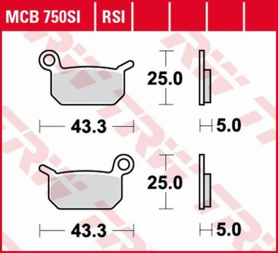Trw Zf Klocki Hamulcowe Kh325 Sinter Offroad Ktm Sxe -5 Electric 19- Sx 50