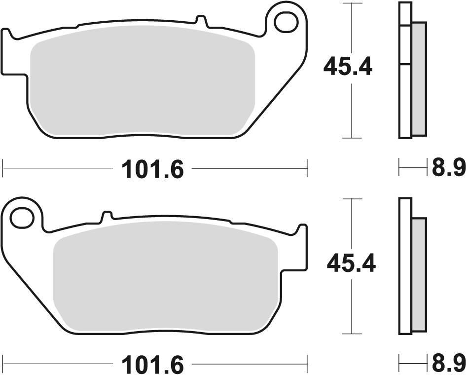 Trw Zf Klocki Hamulcowe Kh381 Sinter Street Harley-Davidson Xl 883 03-15, X