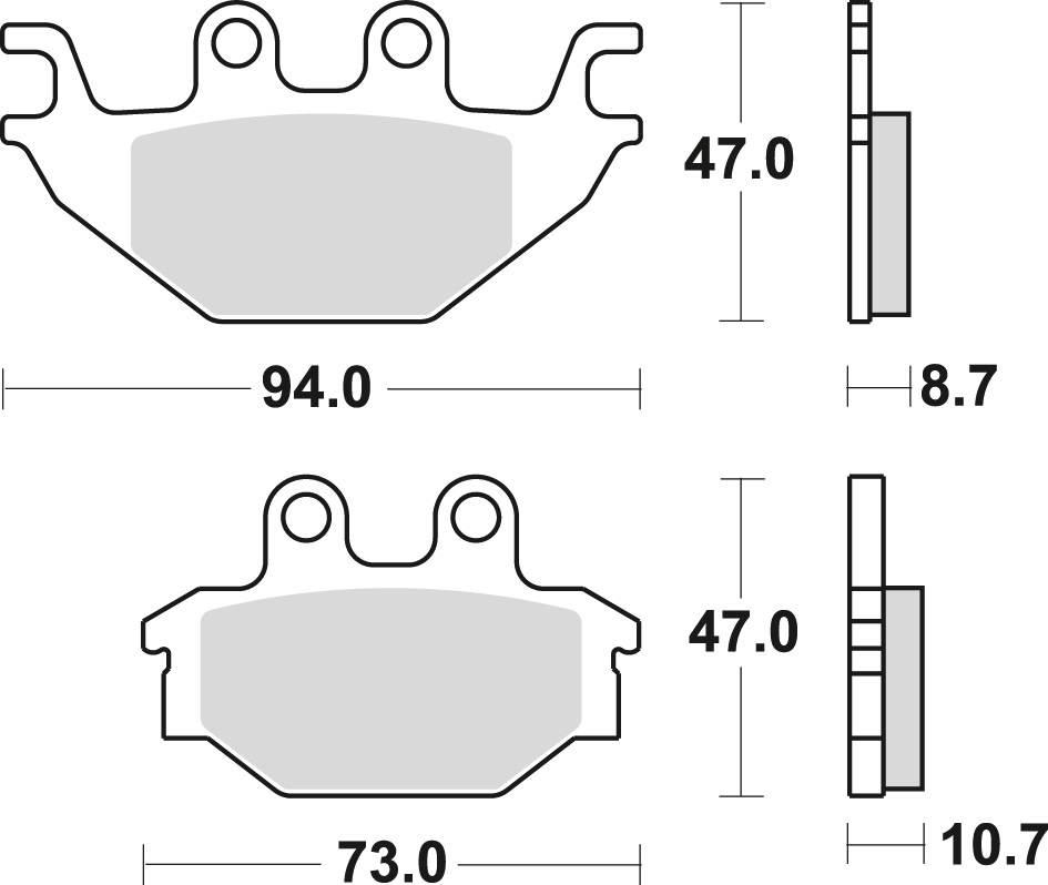 Trw Zf Klocki Hamulcowe Kh377 Sinter Offroad Can-Am Ds 250 08-15, Kawasaki