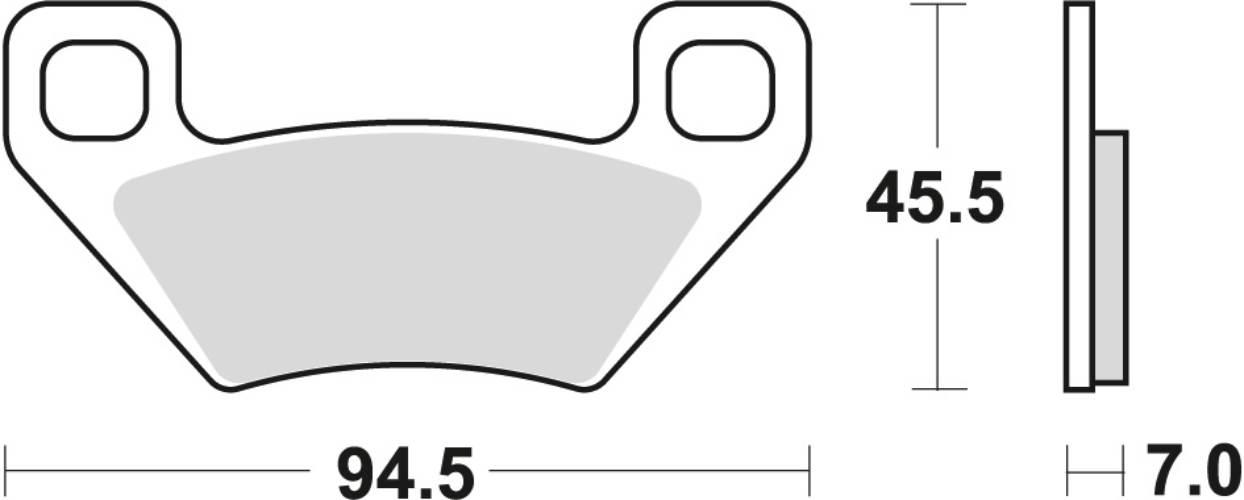 Trw Zf Klocki Hamulcowe Kh395 Sinter Offroad Arctic Cat Atv 300 10-, Trv 45
