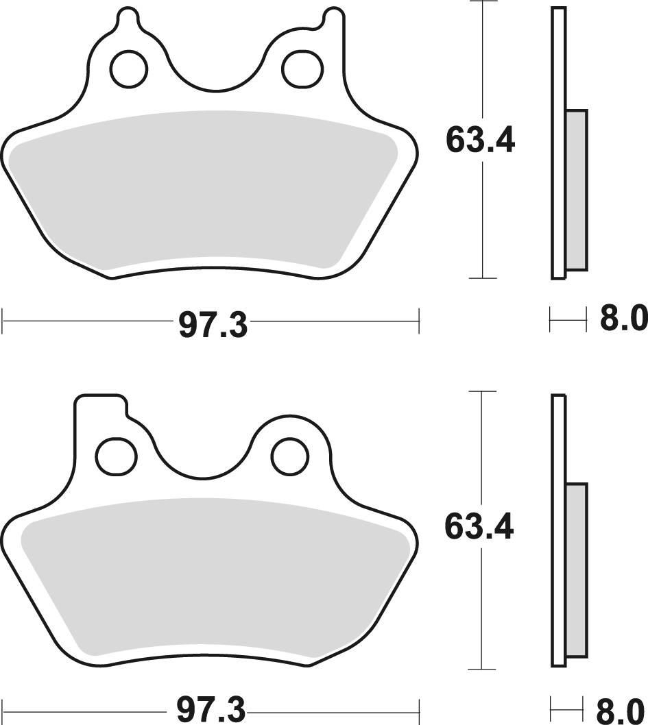 Trw Zf Klocki Hamulcowe Kh400 Sinter Street Harley-Davidson Xl Xlh 883 99-0