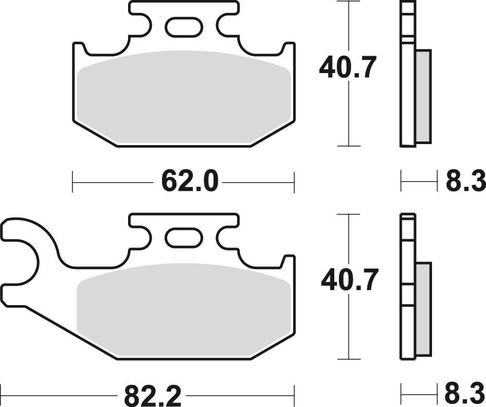 Trw Zf Klocki Hamulcowe Kh414 Sinter Offroad Suzuki Lta 400 08-, Lta 450 06