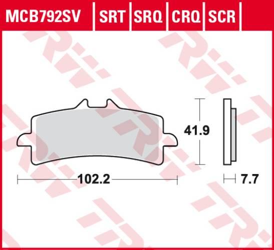 Trw Zf Klocki Hamulcowe Kh447 Sinter Street Aprilia Rsv4 09-, Ducati V4 Pan