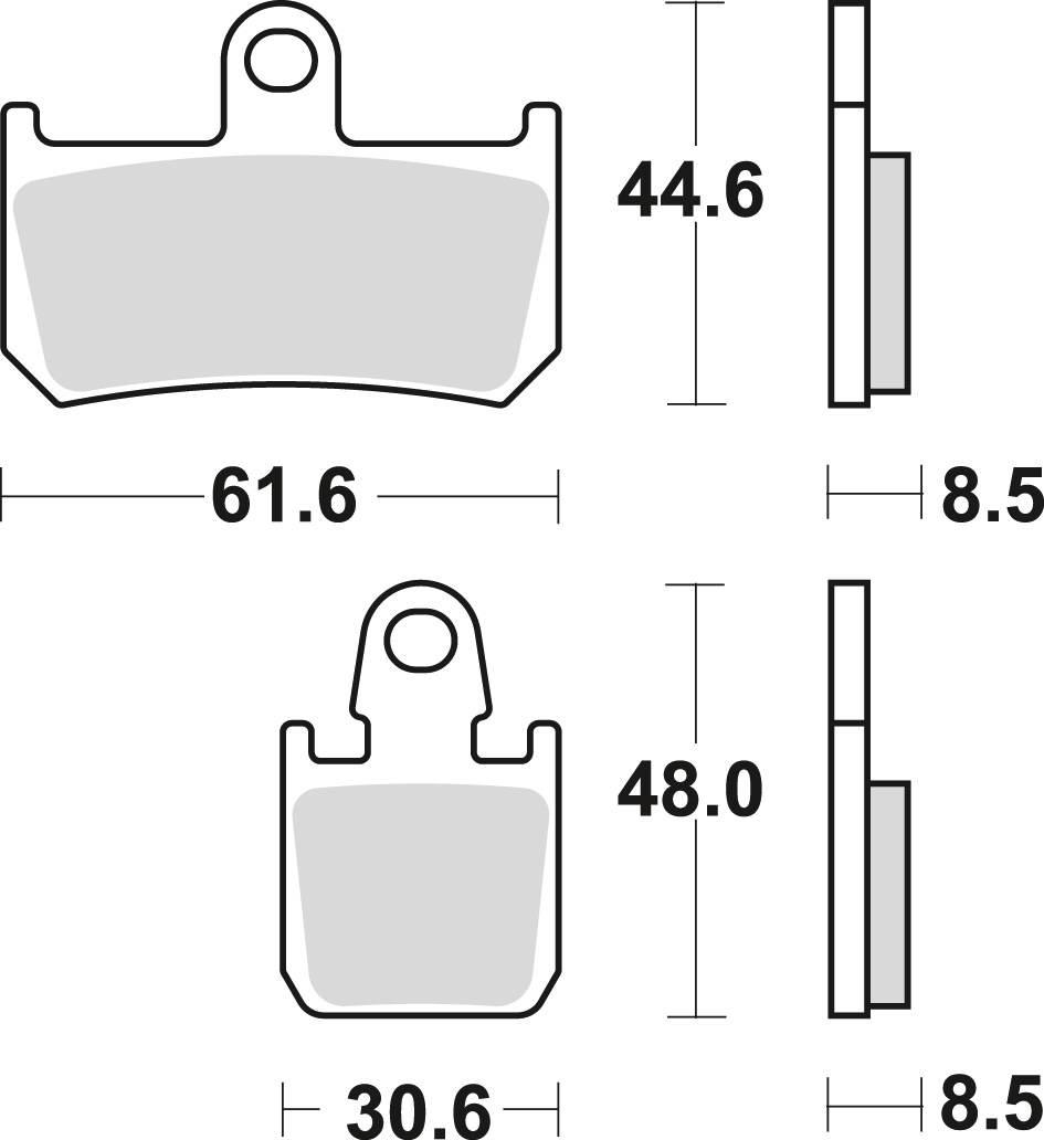Trw Zf Klocki Hamulcowe Kh442/4 Sinter Street Yamaha R1 06-14, Mt-01 05-12