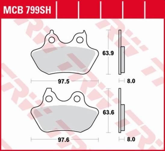Trw Zf Klocki Hamulcowe Kh434 Sinter Street Harley Davidson 1450 1584 1800
