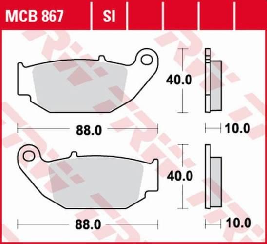 Trw Zf Klocki Hamulcowe Kh629 Organic Honda Cb 125 R 300 R 18-, Crf 250 L 1