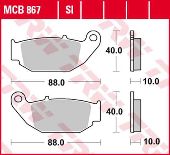 Trw Zf Klocki Hamulcowe Kh629 Sinter Honda Cb 125 R 300 R 18-, Crf 250 L 13