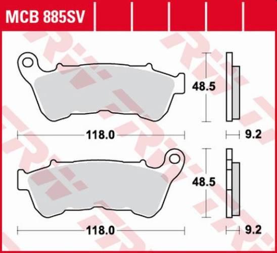 Trw Zf Klocki Hamulcowe Kh640 Sinter Street Harley-Davidson Xl 883 14-19, X