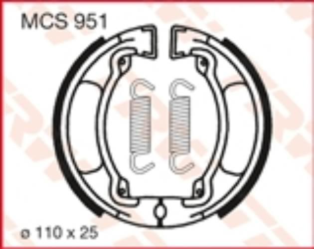Trw Zf Szczęki Hamulcowe Yamaha Dt 50, Dt 100, Mx 100 110X25Mm Y504