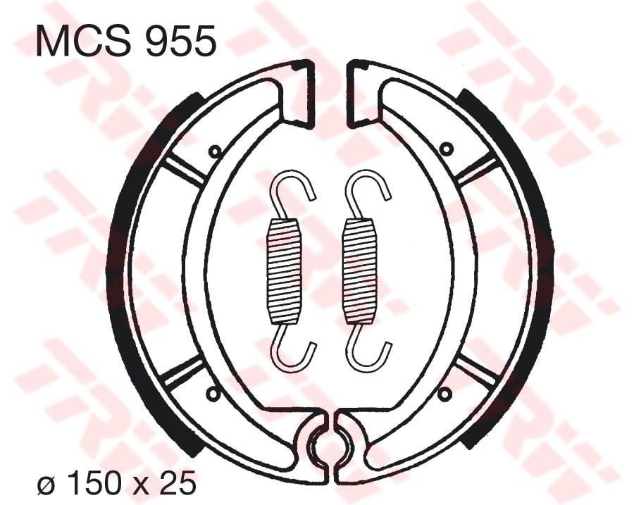 Trw Zf Szczęki Hamulcowe Yamaha Xt 500 550 600 600 Tenere 150X25Mm Y510