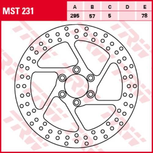 Trw Zf Tarcza Hamulcowa Przód Suzuki Intruder Vs 600 95-97, Vs 750 87-91, V - zdjęcie 2