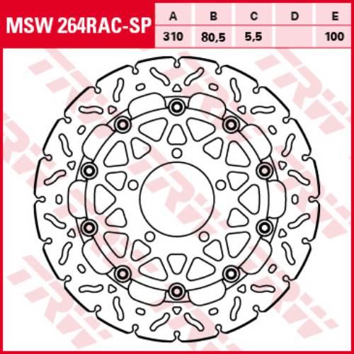 Trw Zf Tarcza Hamulcowa Przód Kawasaki Zx-6R 636 13-17, Z 800 E Version, Kl