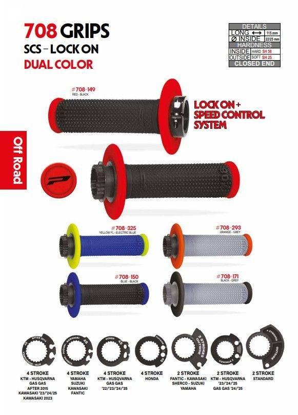 Progrip Manetki Pg708 Off Road Z Blokadą Scs Lock-On + 7 Adapterów Rolgazu - zdjęcie 3