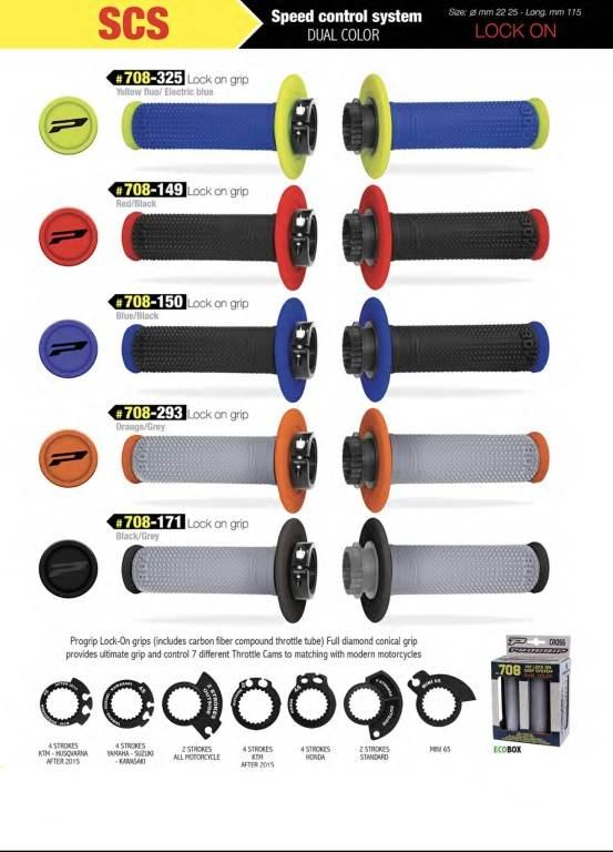 Progrip Manetki Pg708 Off Road Z Blokadą Scs Lock-On + 7 Adapterów Rolgazu - zdjęcie 2