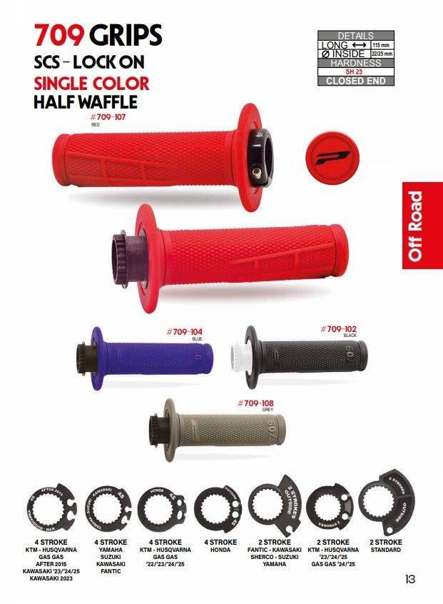 Progrip Manetki Pg709 Off Road Z Blokadą Scs Lock-On + 7 Adapterów Rolgazu - zdjęcie 3