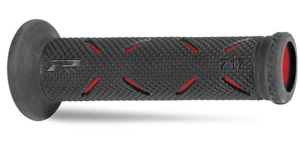 Progrip Manetki Pg717 Road 22+25Mm, Dł.122Mm Kolor Czarny/Czerwony Dwuskład