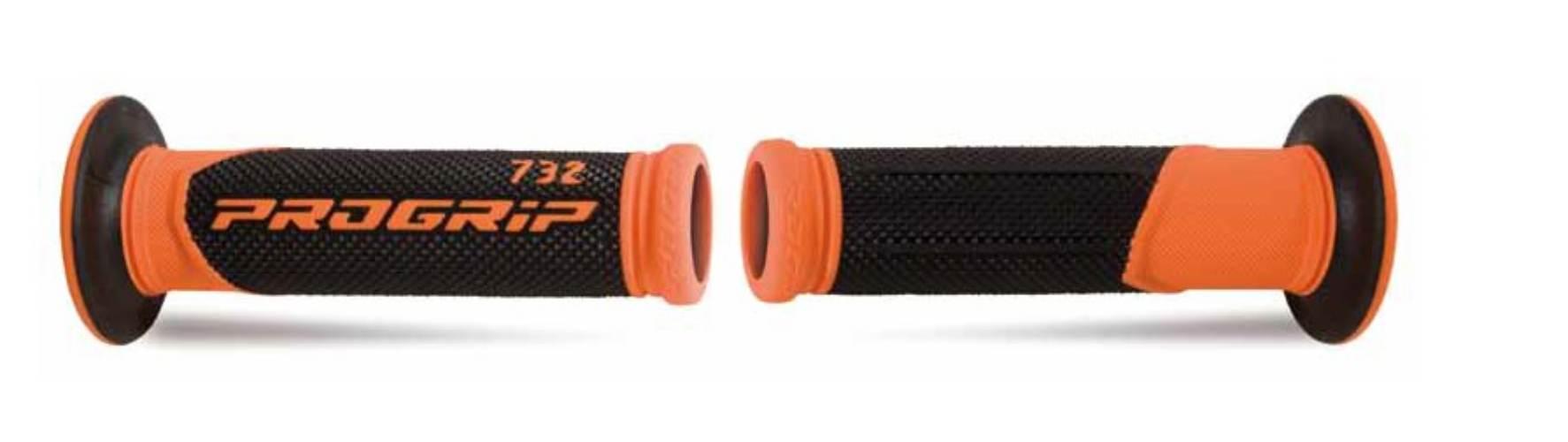 Progrip Manetki Pg732 Road 22+25Mm, Dł.125Mm Kolor Pomarańczowy Fluo/Czarny