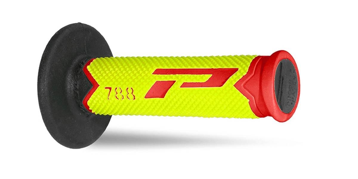 Progrip Manetki Pg788 Off Road 22+25Mm, Dł.115Mm Kolor Czerwony/Żółty Fluo/