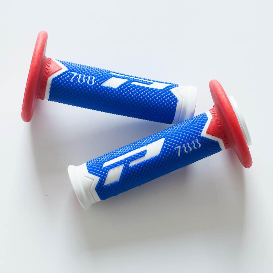 Progrip Manetki Pg788 Off Road 22+25Mm, Dł.115Mm Kolor Biały/Niebieski/Czer - zdjęcie 2