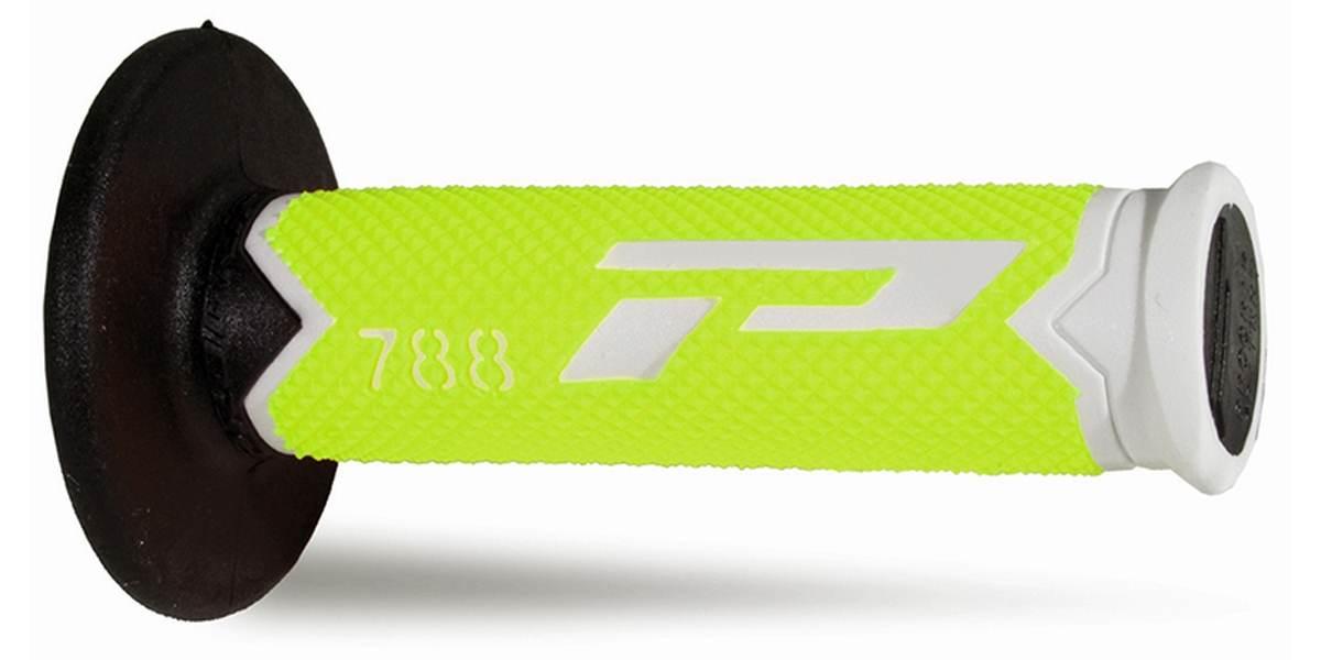 Progrip Manetki Pg788 Off Road 22+25Mm, Dł.115Mm Kolor Biały/Żółty Fluo/Cza
