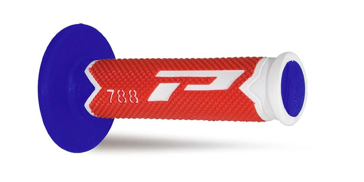 Progrip Manetki Pg788 Off Road 22+25Mm, Dł.115Mm Kolor Biały/Czerwony/Niebi