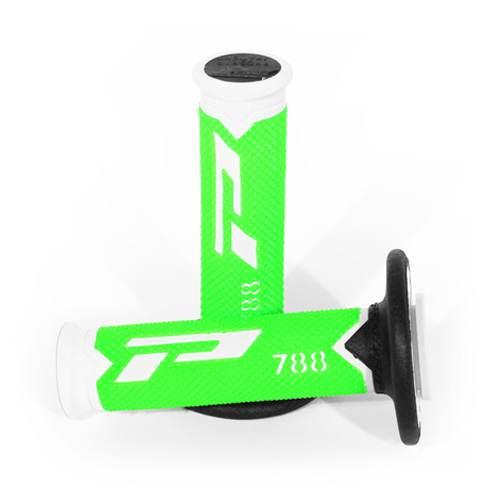 Progrip Manetki Pg788 Off Road 22+25Mm, Dł.115Mm Kolor Biały/Zielony Fluo/ - zdjęcie 2