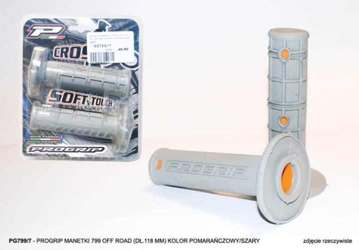 Progrip Manetki Pg799 Off Road 22+25Mm, Dł.118Mm Kolor Szary/Pomarańczowy D - zdjęcie 2