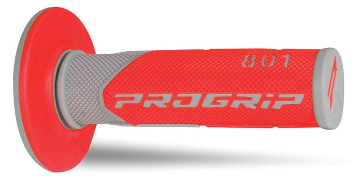 Progrip Manetki Pg801 Off Road 22+25Mm, Dł.115Mm Kolor Szary/Czerwony Dwusk