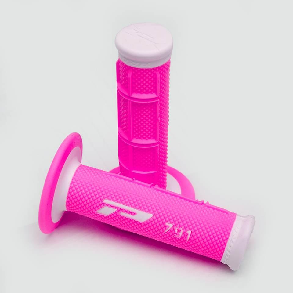 Progrip Manetki Pg791 Off Road 22+25Mm, Dł.115Mm Kolor Biały Fuksja Fluo Dw - zdjęcie 2