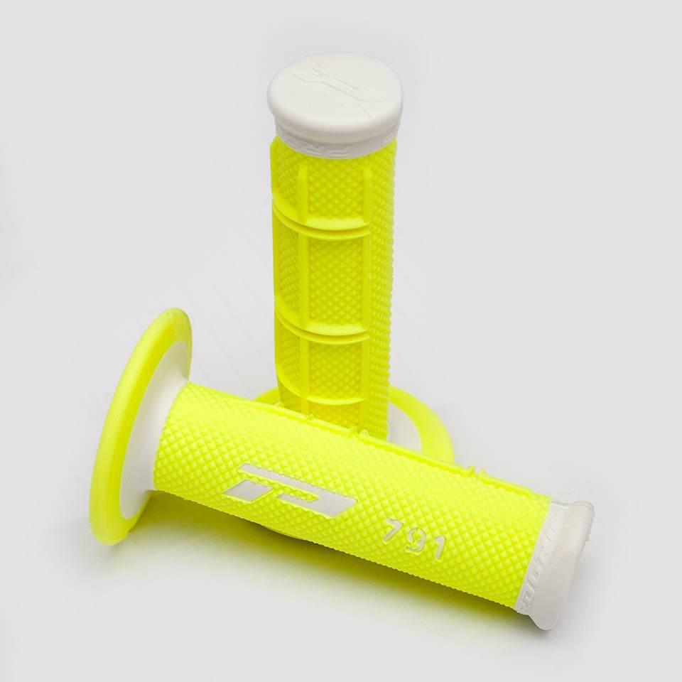 Progrip Manetki Pg791 Off Road 22+25Mm, Dł.115Mm Kolor Biały Żółty Fluo Dwu - zdjęcie 2