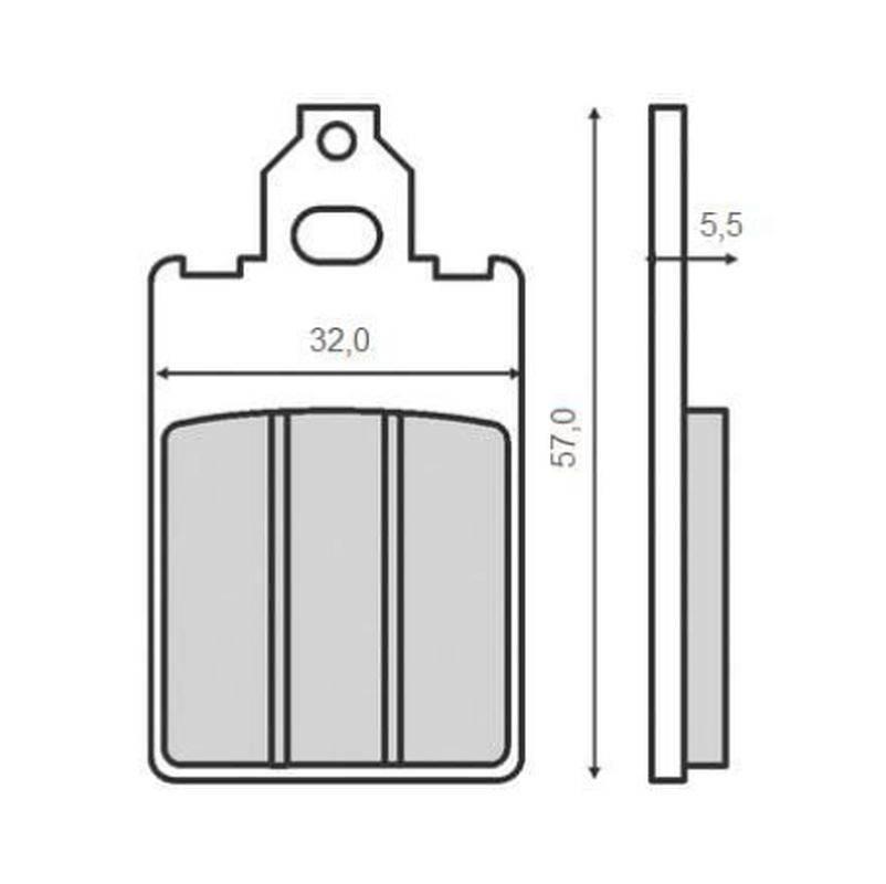 Kyoto Klocki Hamulcowe Przód Kh116 Aprilia Af-1 50 '86-'92, Yamaha Dt 50R '