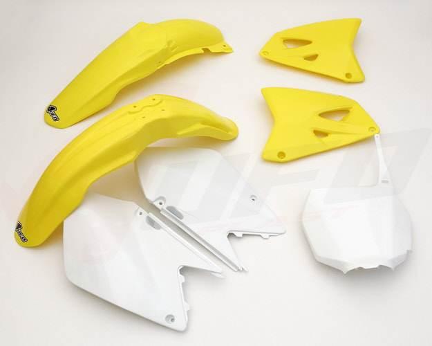 Ufo Komplet Plastików Suzuki Rm 125 250 '06-'24 Kolor Oem Biały/Żółty Su406