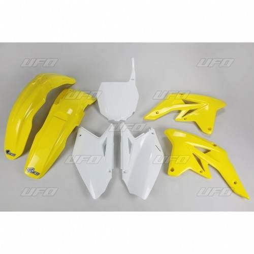 Ufo Komplet Plastików Suzuki Rmz 250 '07-'09 Kolor Oem Biały/Żółty - Z Biał