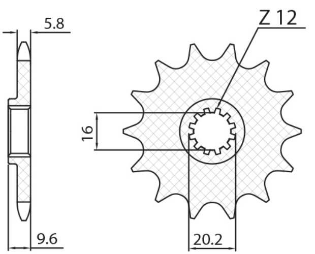 Sunstar Zębatka Przednia 7005 13 Ktm Sx 65 '98-'18 Jtf1906.13 Łańc. 420 700