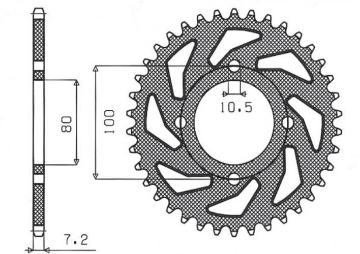 Sunstar Zębatka Tylna 4533 45 Suzuki Gz 125 Maruder '98-'11 Jtr1794.45 Łańc