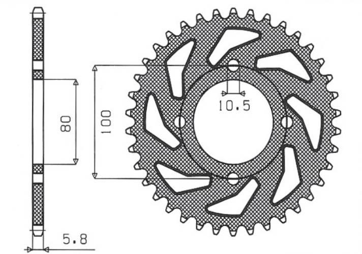 Sunstar Zębatka Tylna 819 41 Suzuki Gz 250 Marauder 99-10 Gn 250 82-99 Jtr8