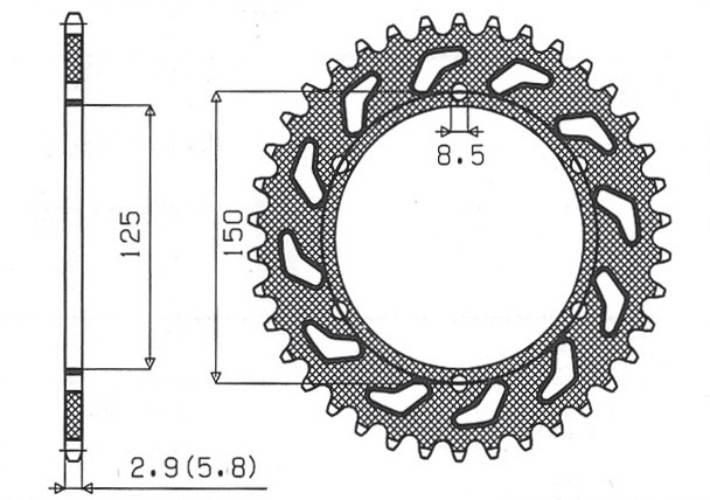 Sunstar Zębatka Tylna 899 42 Ktm Sx/Exc Jtr897.42 Łańc. 520 89942Jt