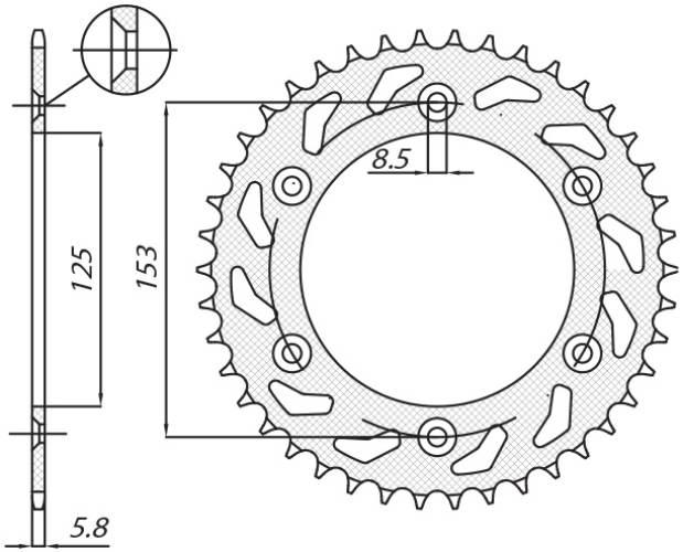 Sunstar Zębatka Tylna 289 50 Honda Cr/Crf/Xr '83-'25 Jtr210.50 Łańc. 520 28