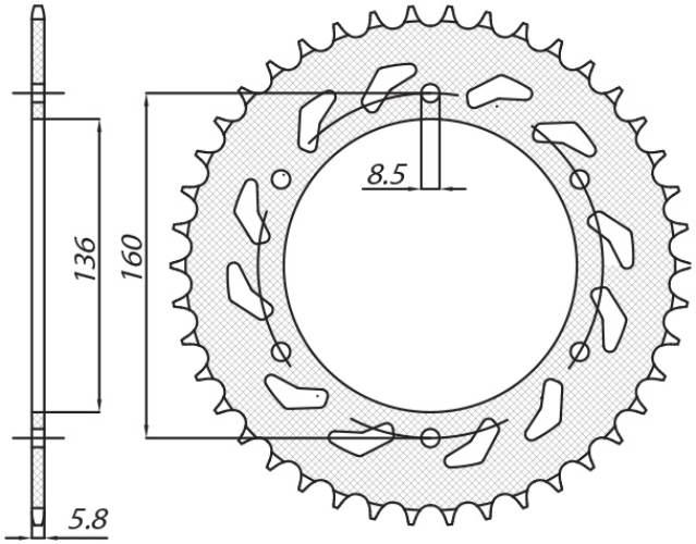 Sunstar Zębatka Tylna 3552 47 Bmw F650 Aprilia Pegaso 650 '92-'04 Jtr5.47 Ł