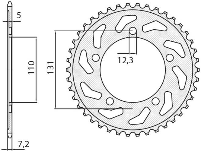 Sunstar Zębatka Tylna 4585 45 Bmw S 1000 Rr '12-'15 Jtr7.45 Łańc. 525 45854