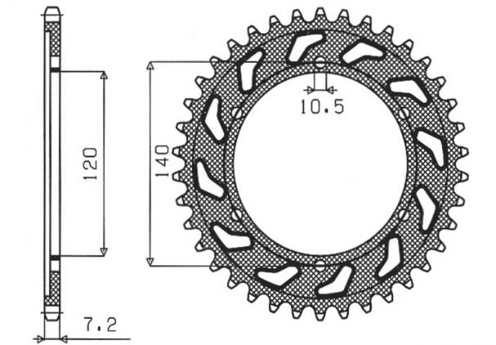 Sunstar Zębatka Tylna 5301 46 Suzuki Gsxr 600 98-00 Jtr498.46 Łańc. 525 530