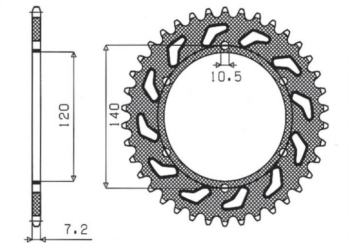 Sunstar Zębatka Tylna 5301 39 Kawasaki Zr 750 Zephyr 91-99,W 650 99-06 Jtr4