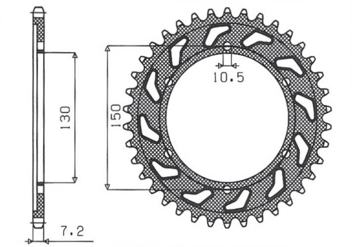 Sunstar Zębatka Tylna 300 48 Honda Xl 650V Transalp '01-'07 Jtr300.48 Łańc