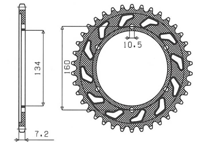 Sunstar Zębatka Tylna 4405 42 Honda Cbr 600Rr '03-'06 Pc37 Jtr1307.42 Łańc